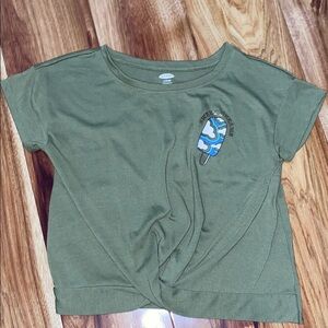 Old Navy Olive Kids Tee with Ice Cream Graphic